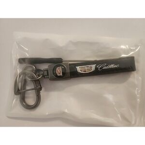 Cadillac Luxury Leather Keychain Keyring Cadillac Logo